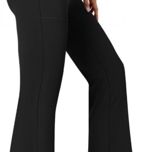 Flare Leggings for Women High Waisted Yoga Pants with Pockets Workout Gym Work Tummy Control Bootcut Leggings