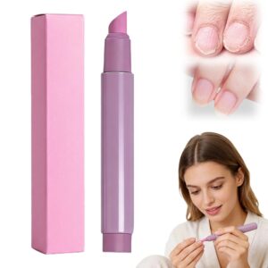 Cuticle Treatment for Hangnails Nail Cuticle Remover Pen Dry Damaged Nails, Upgrade 3 In 1 Nail Care Pen Cuticle Pusher Nail Oil Pen with Ceramic Tip (Purple 1PC)