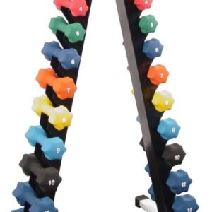 Ader Neoprene Dumbbell Set with Rack