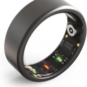 Smart Ring, Smart Ring w/Sleep Heart Rate Blood Pressure Oxygen Monitor Waterproof Fitness Tracker IP68 Pedometer Calories Step Counter Bluetooth Health Ring, Black #8