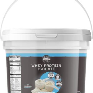 BIRCH & MEADOW 1 Gallon of Whey Protein Isolate Powder, Workout Supplement, Unflavored