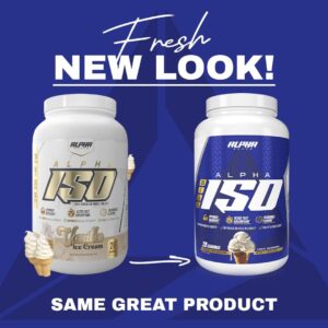 Alpha Supps ISO, Low Carb 100% Whey Protein Isolate Powder, 25 Grams Per Serving, Helps Support Muscle Growth, Low Sugar and Gluten Free (Chocolate Cake, 2 lb)
