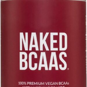 NAKED BCAAs Amino Acids Powder, Only 1 Ingredient, Pure 2:1:1 Formula, Vegan Unflavored Branched Chain Amino Acids, Instantized All Natural BCAA Supplement – 500 Grams, 100 Servings