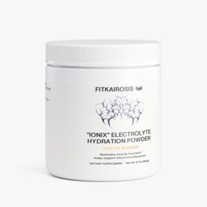 Ionix Electrolyte Hydration Powder – Peach Mango Drink Mix with B Vitamins – Supports Muscle Function & Endurance – Caffeine-Free, Vegan, Keto – 30 Servings, USA Made
