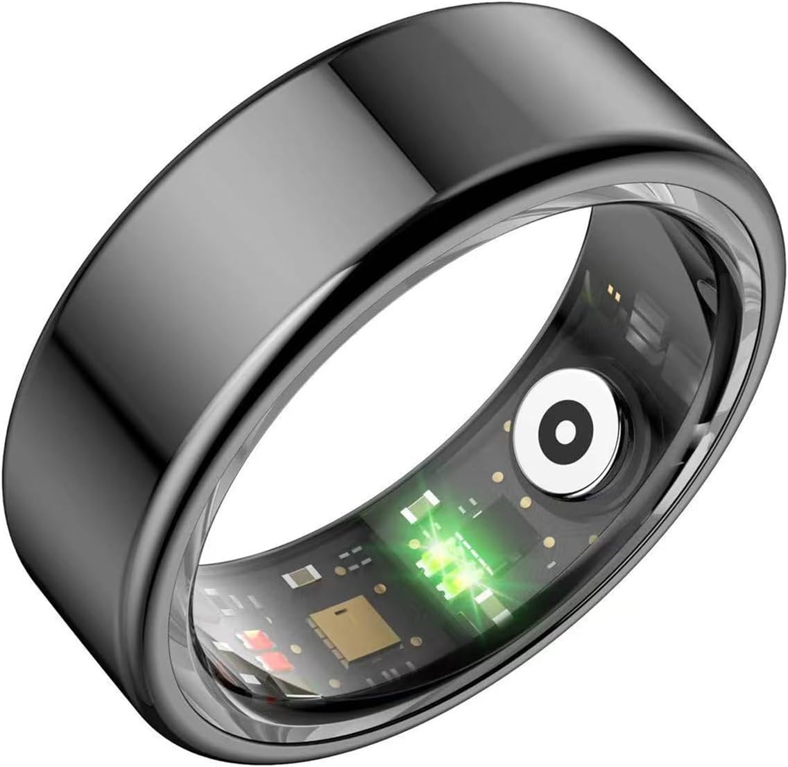 Smart Ring, Smart Ring w/Sleep Heart Rate Blood Pressure Oxygen Monitor Waterproof Fitness Tracker IP68 Pedometer Calories Step Counter Bluetooth Health Ring, Black #8 - Image 8