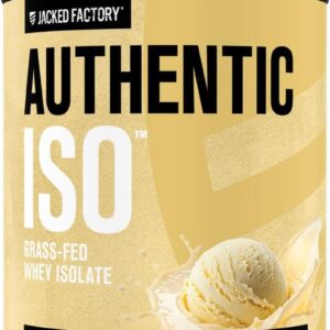 Jacked Factory Authentic ISO Whey Protein Isolate Powder – Low Carb, Non-GMO Muscle Building Protein w/No Fillers, Post Workout Recovery – 30 Servings, Vanilla