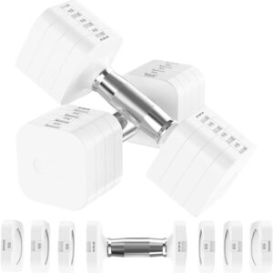 22LBS Adjustable Dumbbells Set, Adjustable Weight Dumbbells with 4 Levels 4.4lb, 6.6lb, 8.8lb, 11lb, Hand Weights Sets for Women/Men Home Gym Full Body Workout