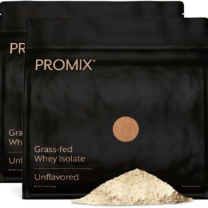 ProMix Nutrition Whey Protein Isolate Powder, Unflavored – Grass-Fed & 100% All Natural – ­Post Workout Fitness & Nutrition Shakes, Smoothies, Baking & Cooking Recipes – 2.5 Pound (Pack of 2)