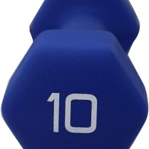 1-Piece Blue Neoprene Coated Dumbbell