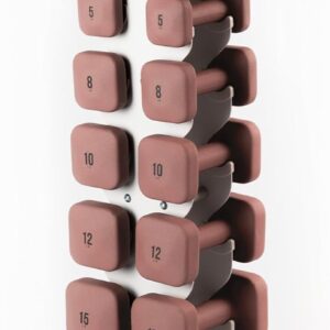 WeGym SafeGrip Square Dumbbells with Anti Slip Handles, Aesthetic Free Weights for Home Workouts, Stable Design Prevents Rolling during Floor Exercises – Set