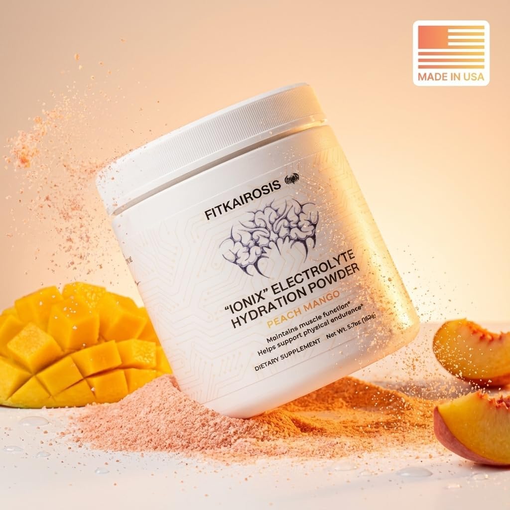 Hydration Performance Bundle – Calypso Compression Shirt + Ionix Electrolyte Powder (Peach Mango) – Hydration - Image 3