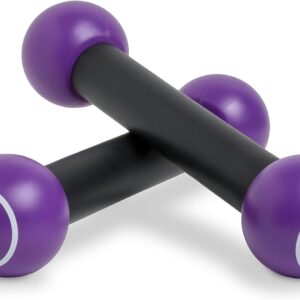 Zumba 2.5 lb Dumbbells Set of 2 – Hand Weights for Women, For Home Fitness Workout Excercise Weights Dumbbells Set, Purple
