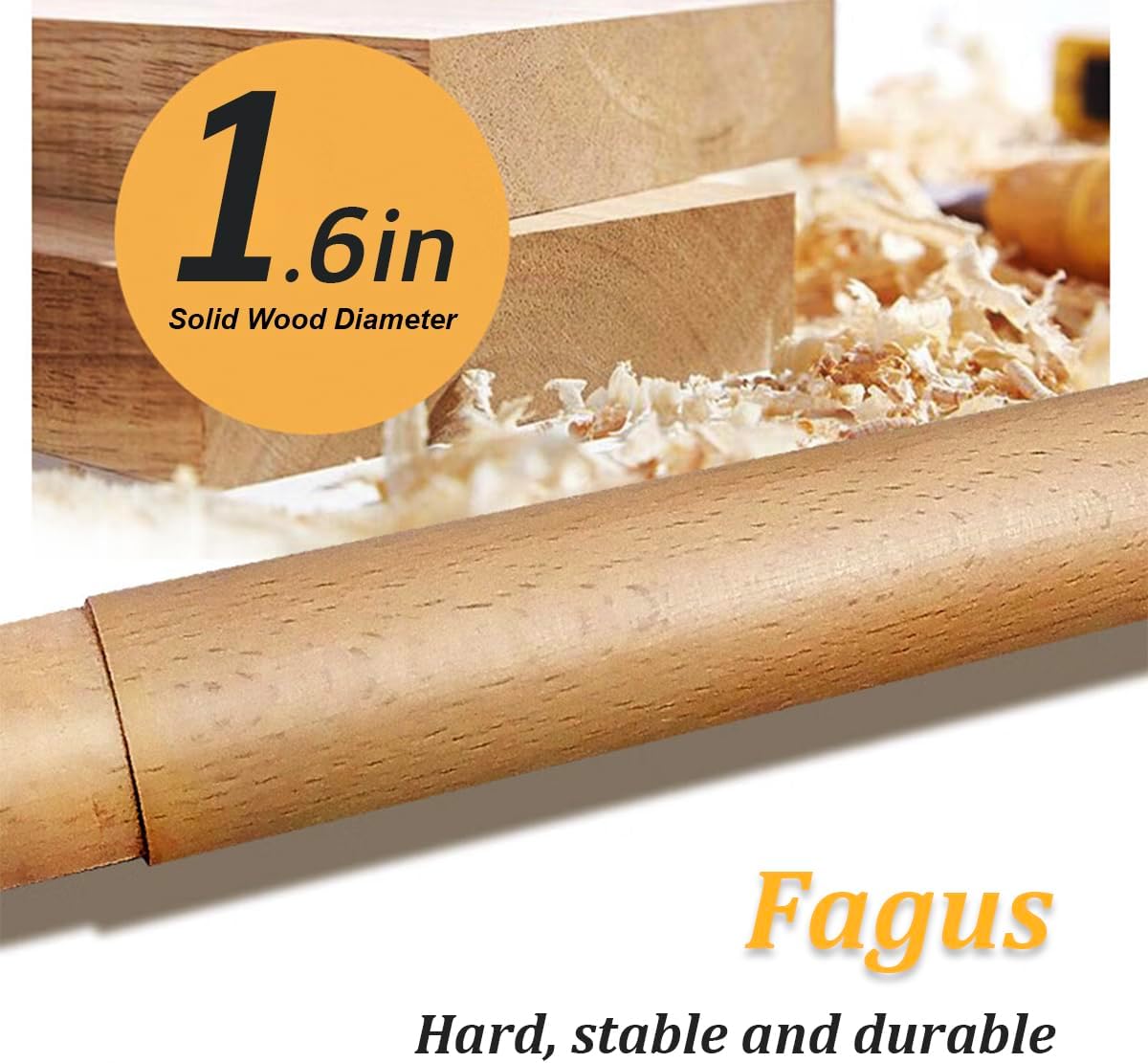 11.8" High Wooden Parallel Bar and Dip Bar with Thick Beech Handles, Push-up Bar, Rock-Free Fitness Equipment for Handstand, L-Sit, Gymnastics, Strength Training Home Gym,440lbs - Image 2