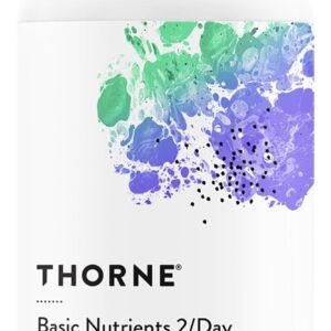 THORNE – Basic Nutrients 2/Day – Comprehensive Daily Multivitamin with Optimal Bioavailability – Vitamin & Mineral Formula – Gluten, Dairy & Soy-Free – 60 Capsules – 30 Servings