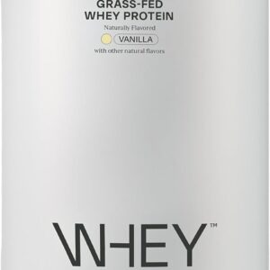 LTH Whey Protein – Grass-Fed Whey Protein Powder – with Amino Acids – Aids Lean Muscle & Recovery – Supports Immune & Liver Health – Vanilla – 30 Servings
