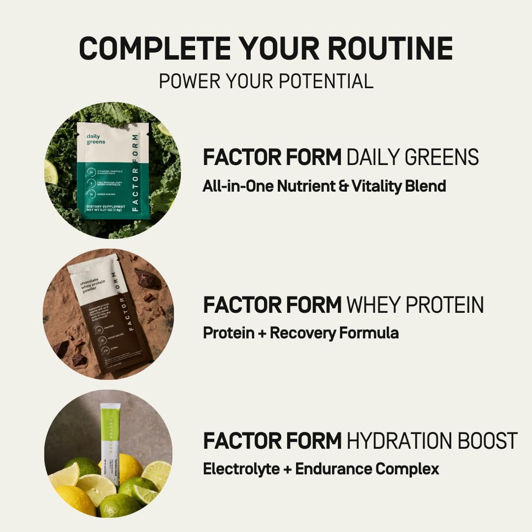FACTOR FORM Whey Protein Powder | 100% Whey Isolate | 25g Protein & 6.3g BCAAs | Low Carb & Keto-Friendly | No Added Sugar (15 Packets, Vanilla) - Image 8