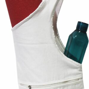 INDIAN CRAFT CASTLE Yoga Mat Bag | Tote Mat Bag | Sling Yoga Tote w/Large Side Pocket & Zipper Pocket | Yoga Mat Carrier Fits Most Size Mats