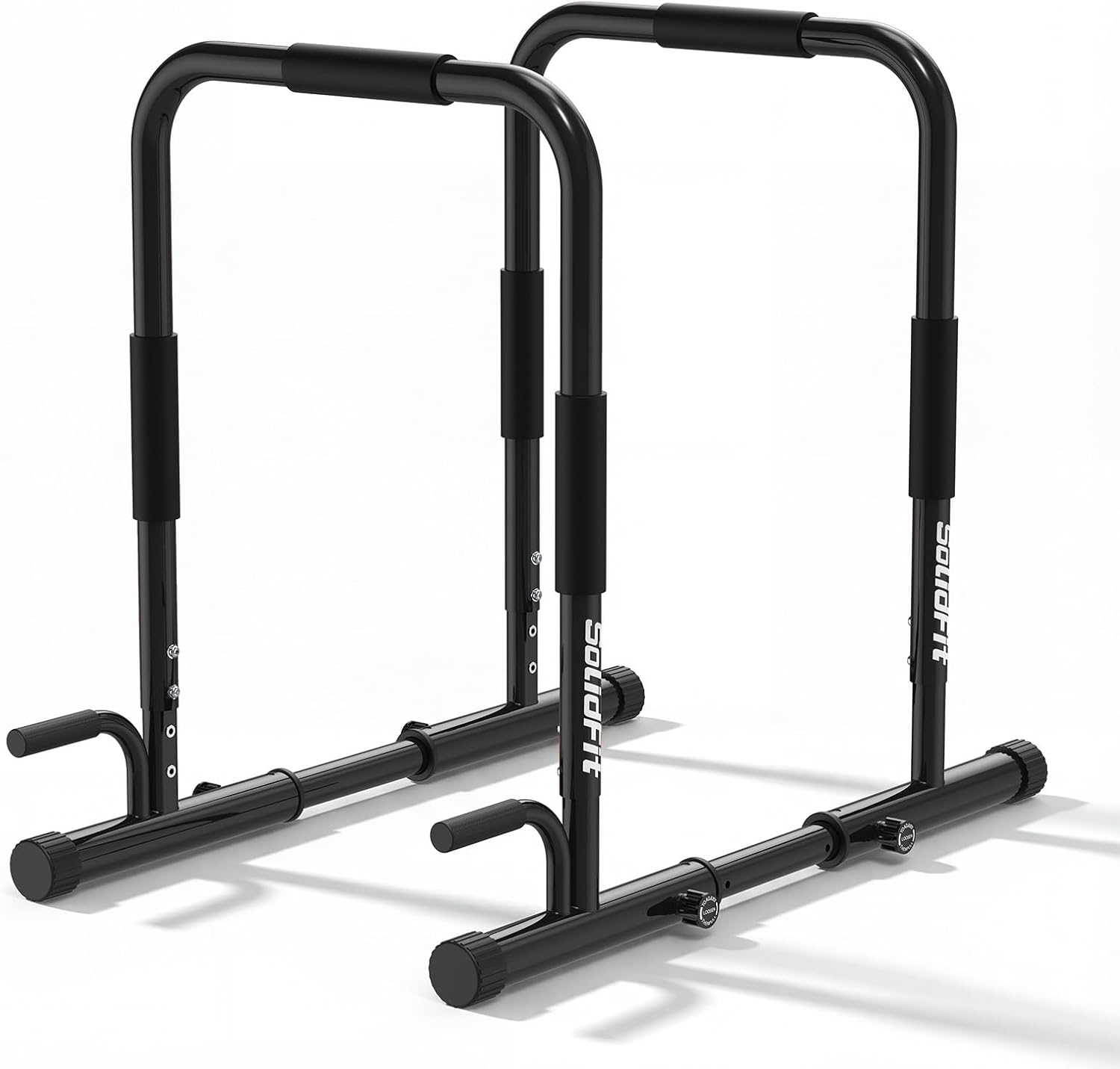 2026 Upgrade 2-in-1 Dip Bar Station - Dip Bars & Push Up Bars Adjustable Calisthenics Equipment with 420LB Bolt Washer Stable Design Dual Inner Connectors for Home Strength Training