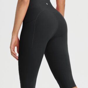 baleaf Women’s Capri Leggings with Pockets Knee Length Stretch Casual Exercise Summer Yoga Workout Pants