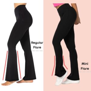Sunzel High Waist Mini Flared Leggings for Women, Tummy Control Casual Flare Yoga Pants for Yoga Workout Gym