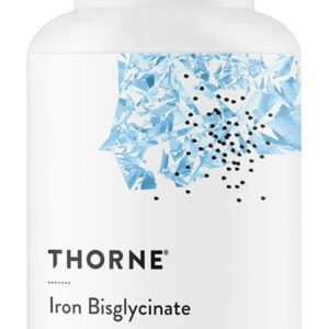 THORNE – Iron Bisglycinate – 25 mg Iron Supplement for Enhanced Absorption Without Gastrointestinal Side Effects* – NSF Certified for Sport – Gluten-Free – 60 Servings