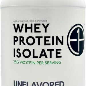 Whey Protein Isolate 2lbs (32 Servings) Unflavored, Non-GMO, Cold-Processed, Non-Denatured, Third-Party Lab Tested. Made with Halal and Kosher Certified Ingredients.