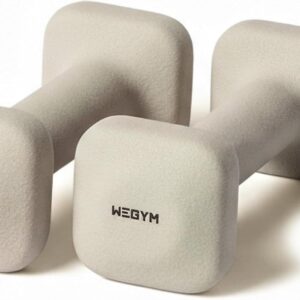WeGym SafeGrip Square Dumbbells with Anti Slip Handles, Aesthetic Free Weights for Home Workouts, Stable Design Prevents Rolling during Floor Exercises