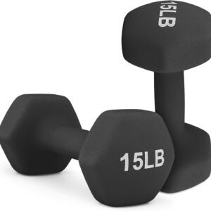 Dumbbells Hand Weights Set of 2 – Neoprene Coated Hexagon Workout Dumbbell Weight, Anti-roll Hexagon Shape No Roll Design for Home Office Workout