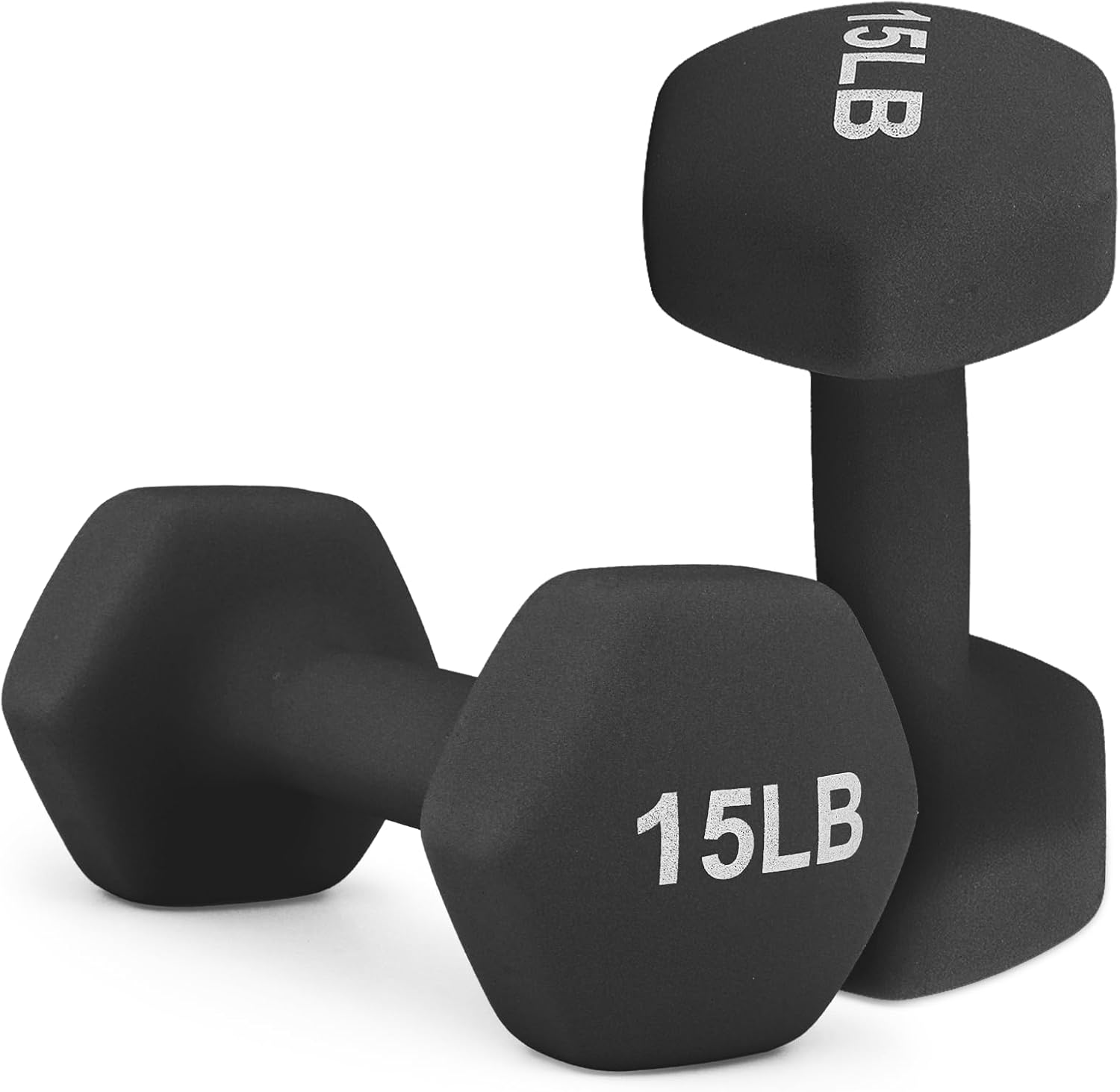 Dumbbells Hand Weights Set of 2 - Neoprene Coated Hexagon Workout Dumbbell Weight, Anti-roll Hexagon Shape No Roll Design for Home Office Workout