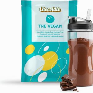 THE VEGAN Protein Powder | Plant Based Protein | Non-GMO Low FODMAP Soy Protein Isolate with Probiotics | Dairy-Free | Vegan-Friendly | Low Cholesterol (1 Serving, Chocolate)