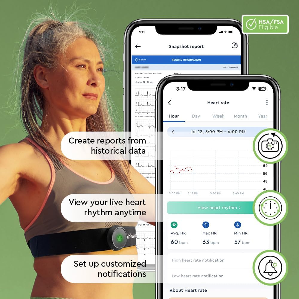 Bioheart | 24/7 Continuous Heart Monitor | No Prescription Needed | Smart Wearable | Chest Strap | One Month Subscription Included - Image 2
