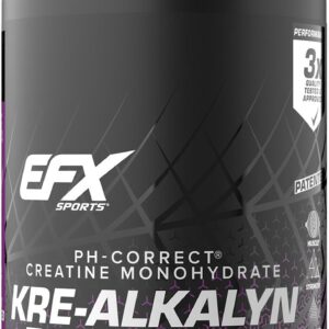 EFX Sports Kre-Alkalyn EFX | pH Correct Creatine Monohydrate Pill Supplement | Strength, Muscle Growth & Performance | 120 Servings, 240 Capsules