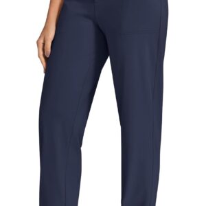 G4Free ShiftReady Yoga Pants Women High Waist Dress Work Pants with Pockets Straight Leg Business Casual Trousers 28″/30″/32″