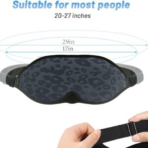 2023 Fashion Sleep Mask, Sleeping Mask for Women, 100% Blackout Eye Mask, Soft Covering Strong Light, Suitable for Travel/Yoga/Nap (Leopard Print)