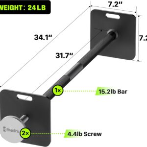 Eisenlink Barbell Bar Set, Quickly Convert Weights into Adjustable Barbell, with One Pair of 4.4LB Bolts, Supporting Weights Up to 264lb, Perfect for Fitness Training, Home Gym