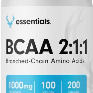 Bucked Up BCAA 2:1:1 Capsules | Branched Chain Amino Acids Supplement | 1000mg Per Serving | Gluten Free, Non GMO, Third Party Tested | BCAA Supplement 100 Servings (200 Capsules)