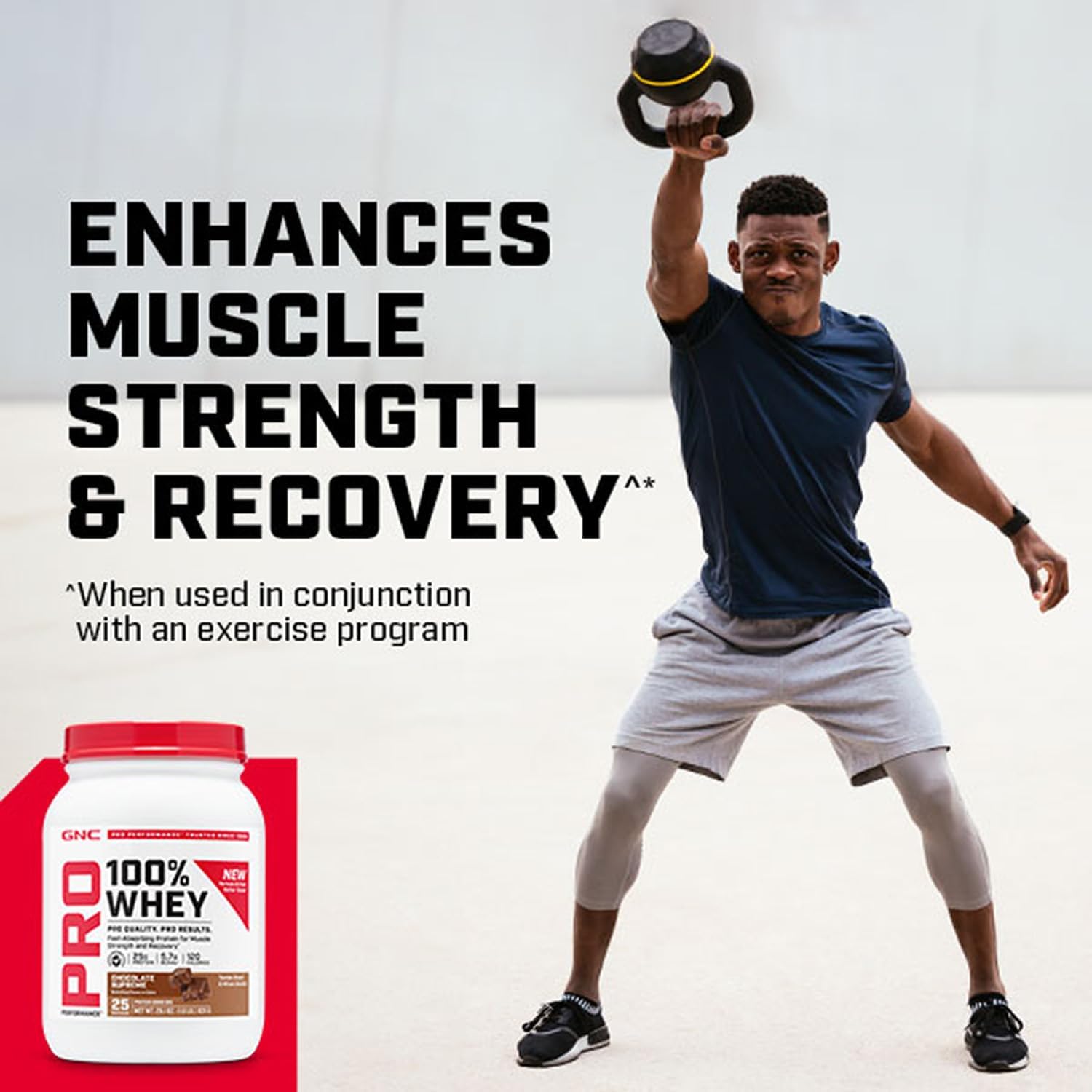 GNC Pro Performance 100% Whey Protein Powder, Fast Absorbing Protein, Muscle Strength and Recovery, Banana Cream, 25 Servings - Image 5
