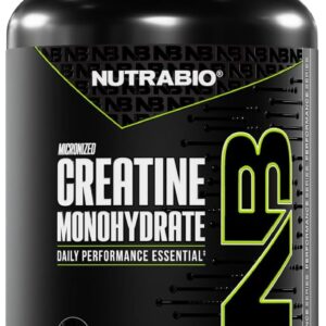 NutraBio Pure Micronized Creatine Monohydrate Capsules, Creatine Pills, Supports Bulk Muscle Energy, Recovery, and Strength – Keto Friendly, Kosher, Creatine Nutritional Supplement for Men and Women