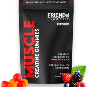 Creatine Gummies – Sugar Free – Chewable Creatine Monohydrate with Electrolytes, Magnesium & Vitamin D3 – Hydration & Recovery Support Gym & Workout Supplement – 60 Gummies