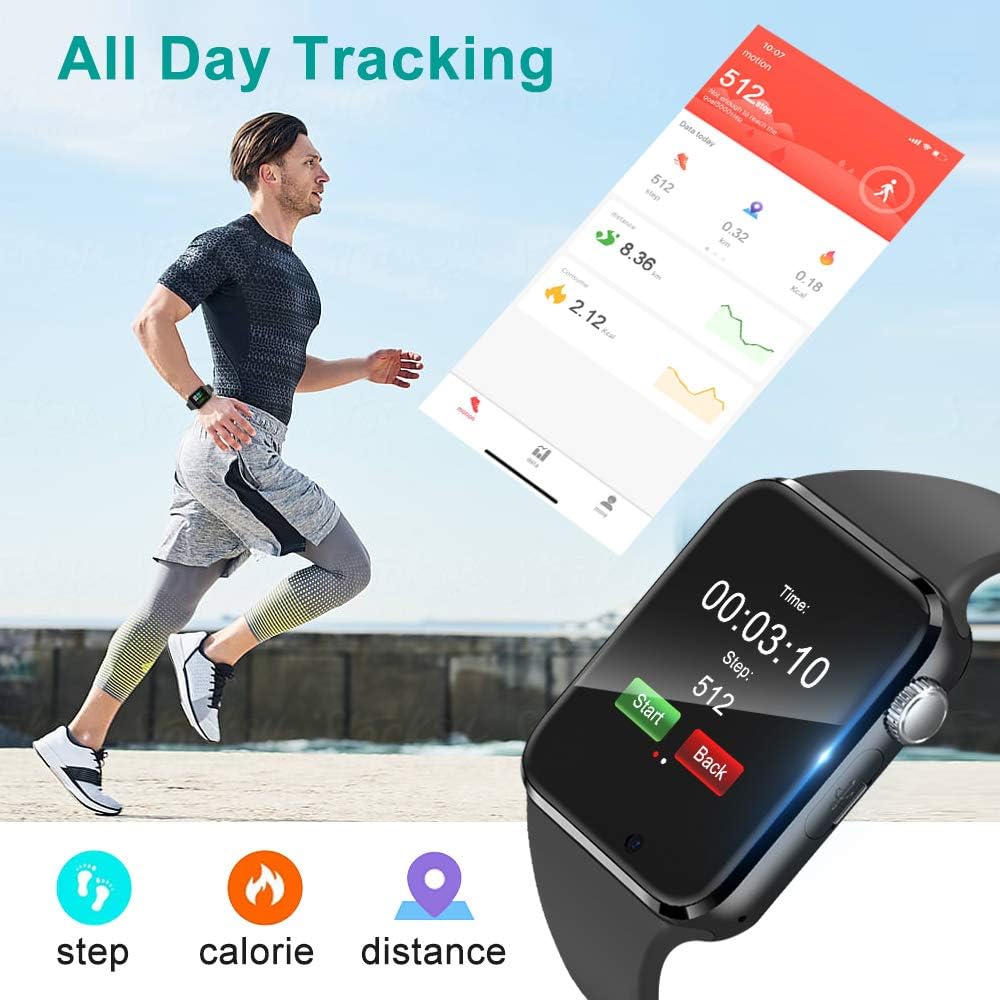 AI Smartwatch for Men Women 2.09'' Smart Watch Fitness Tracker with Calling/Text Pedometer Heart Rate/SpO2/Sleep Monitor Voice Assistant Game 2 Bands Compatible Android iOS Phones (White) - Image 3