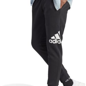 Adidas Mens Essentials Fleece Tapered Cuff Big Logo Pants