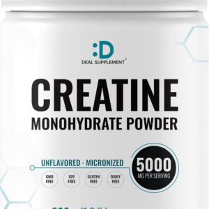 Instant Creatine Monohydrate Powder, 5g Per Serving – 120 Servings | Micronized, Unflavored, Fast Absorbing Formula | Supports Strength, Power & High-Intensity Training | Vegan, Keto, Non-GMO