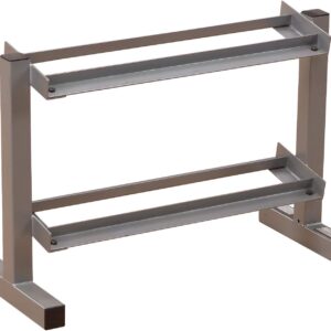 Body-Solid (PDR282X) 2-Tier Dumbbell Rack – Heavy-Duty 30inch Wide Weight Stand, Home Gym Storage Solution Holds 1 pair each of 5-30 lb. Dumbbells