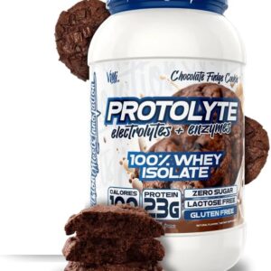 VMI Sports | ProtoLyte Whey Isolate Protein Powder | Low Calorie Whey for Weight Loss and Muscle Gain | Digestive Enzymes | Non-GMO (1.6 lb, Chocolate Fudge Cookie)