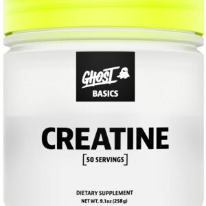 GHOST Basics Creatine Monohydrate Powder for Men & Women – 5G Creapure Creatine Workout Supplement for Muscle Gain – Vegan, Soy Free & Gluten Free – 50 Servings