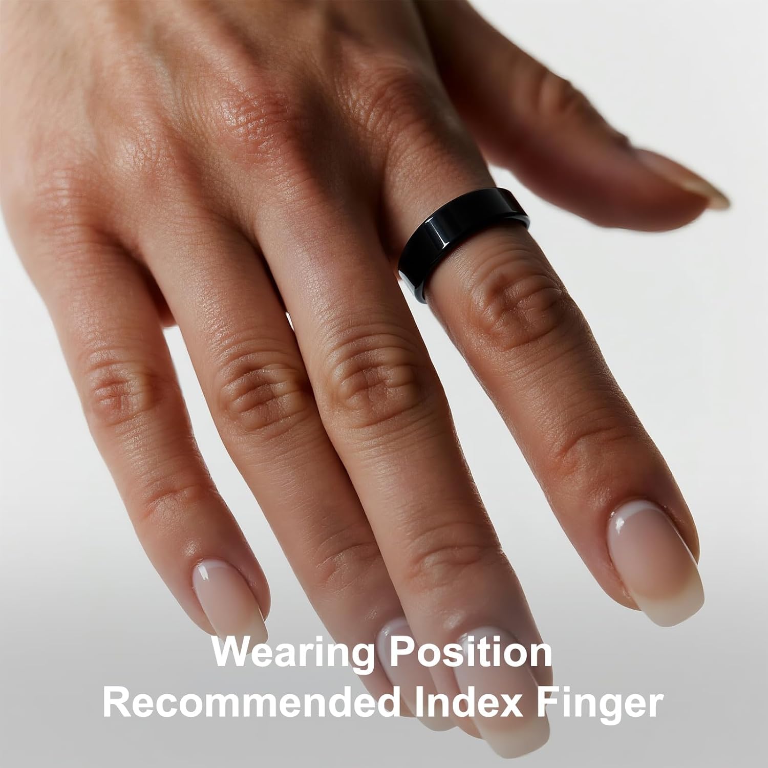 Vic Ring, Ultra-Light Titanium Smart Ring, 7-Day Battery Life, Fitness/Sleep/Stress Tracker for Women & Men, No APP Subscription Fees, IP68 Waterproof, iOS & Android Compatible (Black, 9) - Image 3