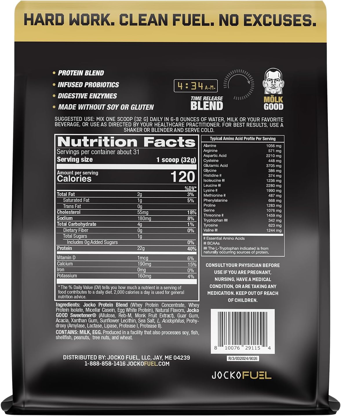 Jocko Fuel Bundle - Vanilla Mölk Protein Powder + Creatine Monohydrate Powder for Men & Women - Bundle for Atheltic Performance, Recovery, & Muscle Growth - Image 6