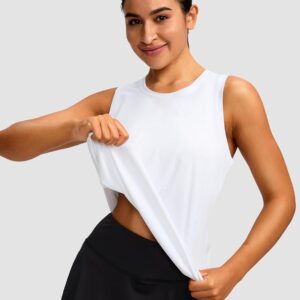 Women’s Workout Tops Racerback Athletic Tank Tops Sleeveless Loose Fit Yoga Running Gym Shirts for Women
