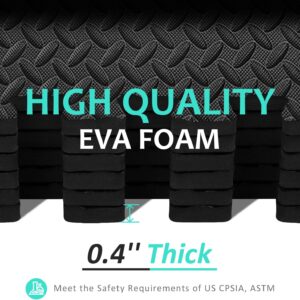 BEAUTYOVO Puzzle Exercise Mat with 12/24/48 Tiles Interlocking Foam Gym Mats, 24” x 24” EVA Foam Floor Tiles, Protective Flooring Mats for Gym Equipment