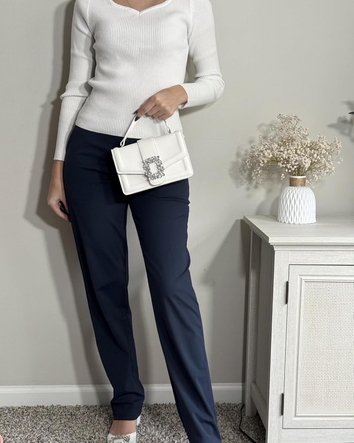G4Free ShiftReady Yoga Pants Women High Waist Dress Work Pants with Pockets Straight Leg Business Casual Trousers 28"/30"/32" - Image 7